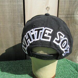 Vintage MLB Chicago White Sox Blockhead Snapback Baseball Hat Cap Tupac 90's.